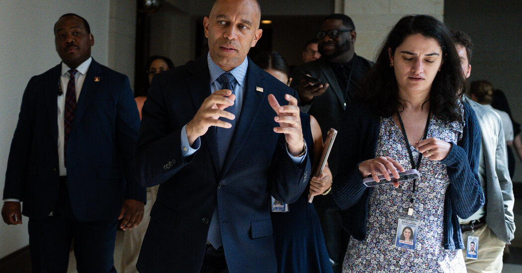 Featured image for Jeffries Delays House Vote on Trump Bill with Extended Speech