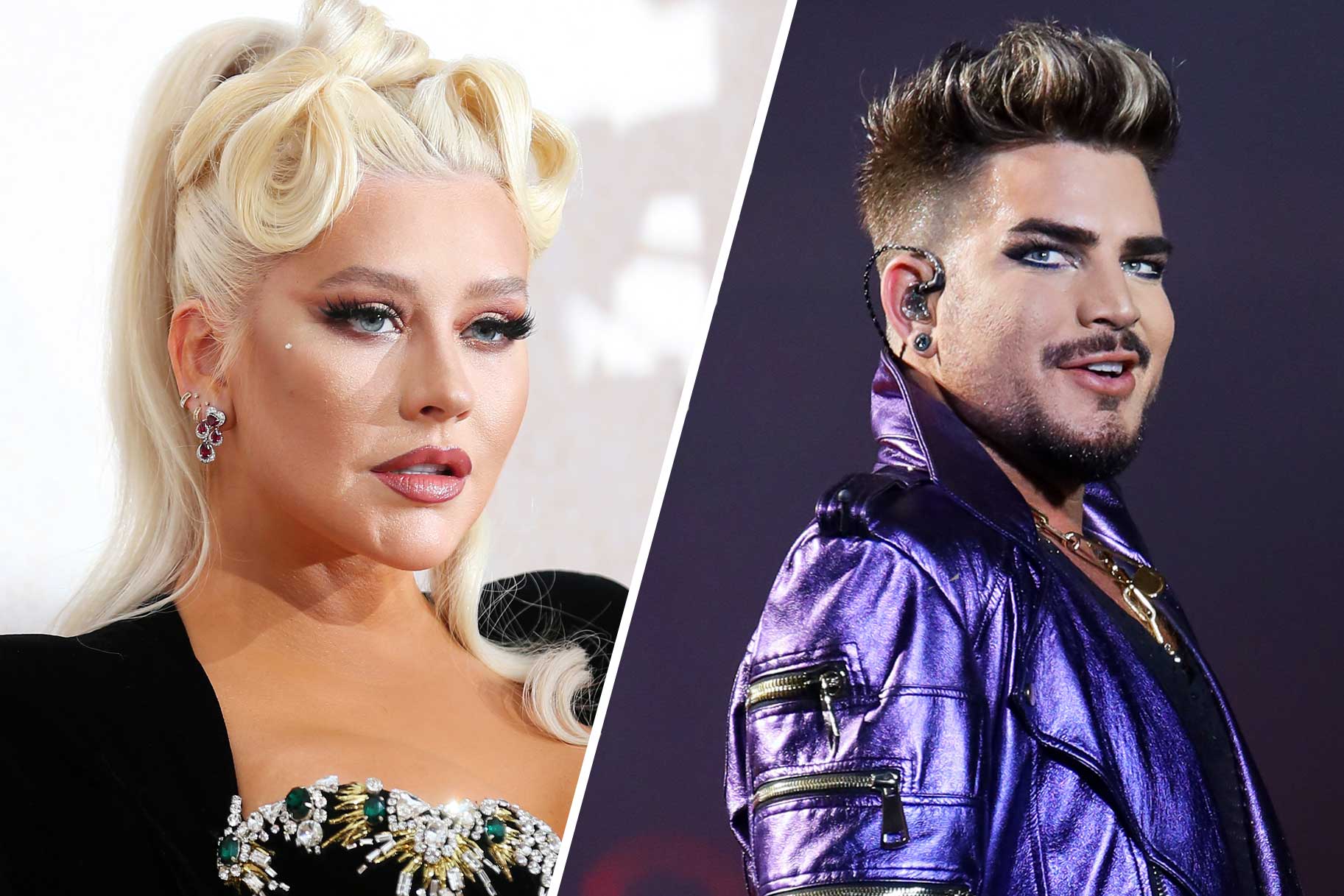 Featured image for Christina Aguilera Shines on Stage with Surprise Pride Performance Partner Adam Lambert.