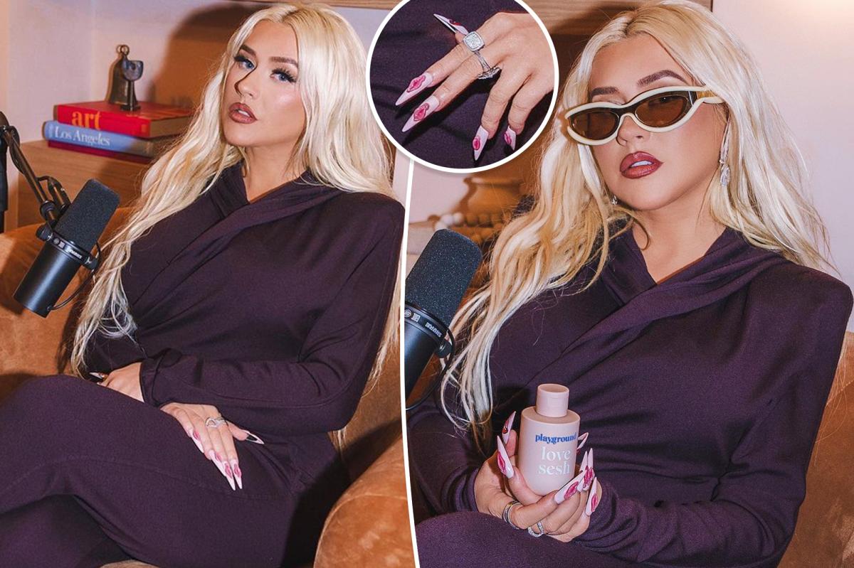 Featured image for Christina Aguilera's Bold and Risqué Manicure for Podcast Appearance.