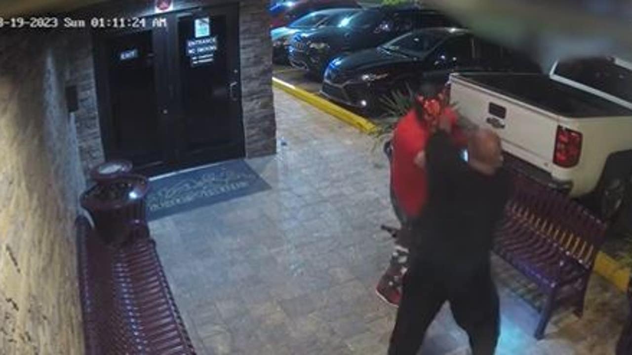 Featured image for Strip club security tackles armed man in devil mask, potentially preventing mass shooting.