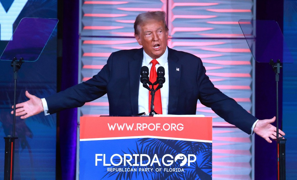 Trump Mocks DeSantis as a Vulnerable Bird at GOP Summit