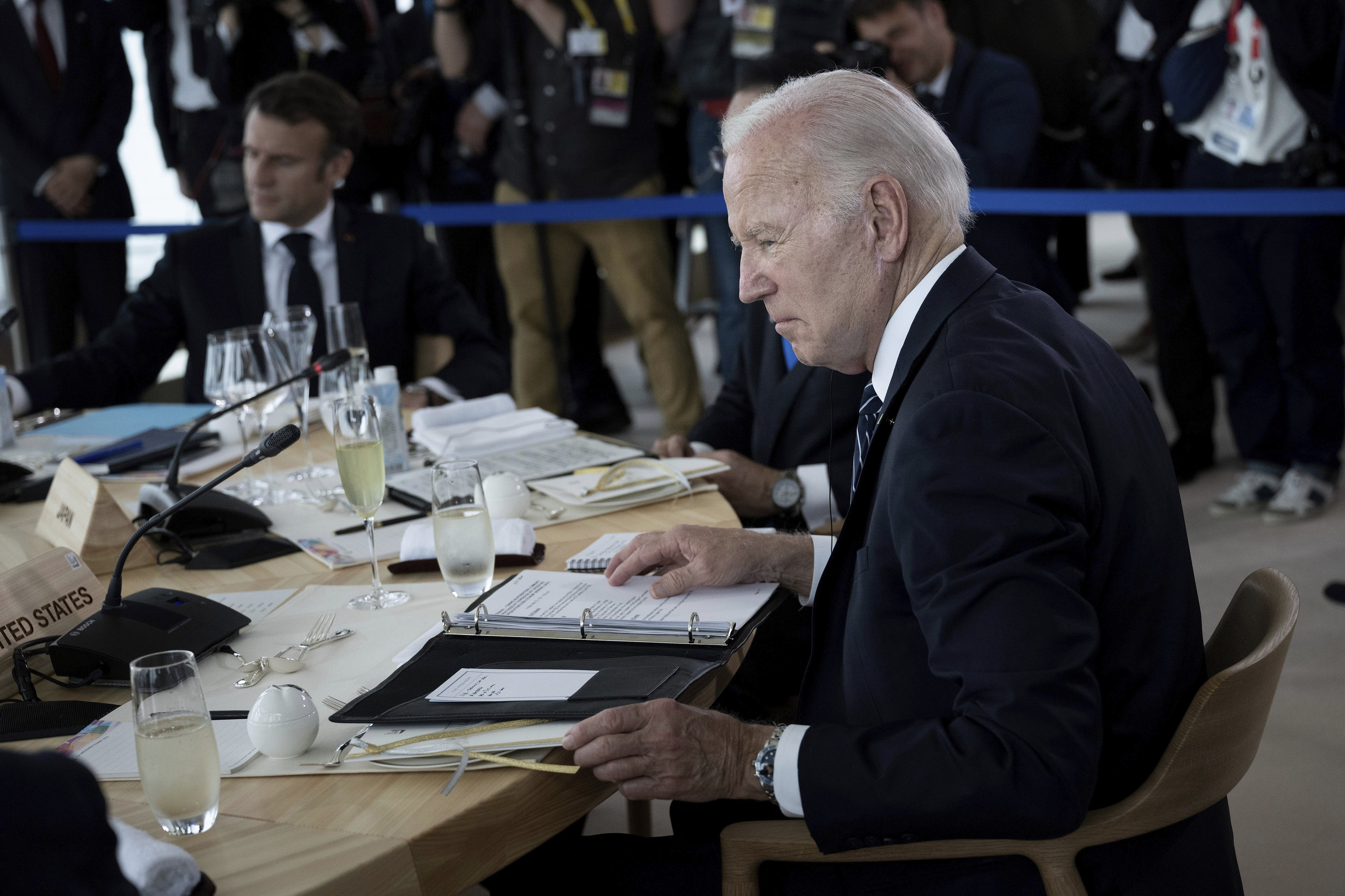 Biden pledges military support for Ukraine, including F-16 training and aid.