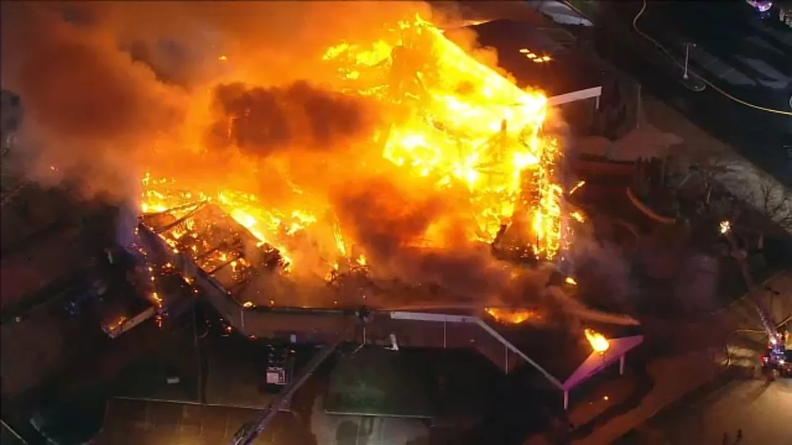 4-Alarm Blaze Engulfs NJ Church, Firefighters Battle to Control Flames