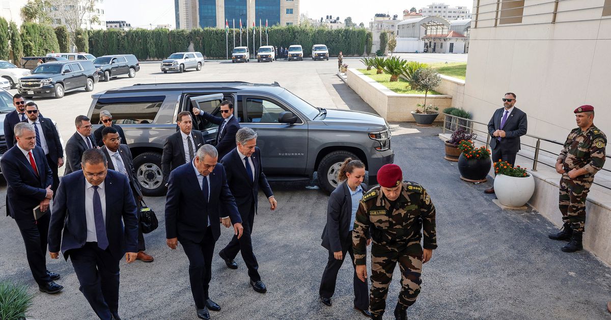 Blinken's Visit to West Bank Amid Israel-Hamas War Sparks Protests and Cease-Fire Talks