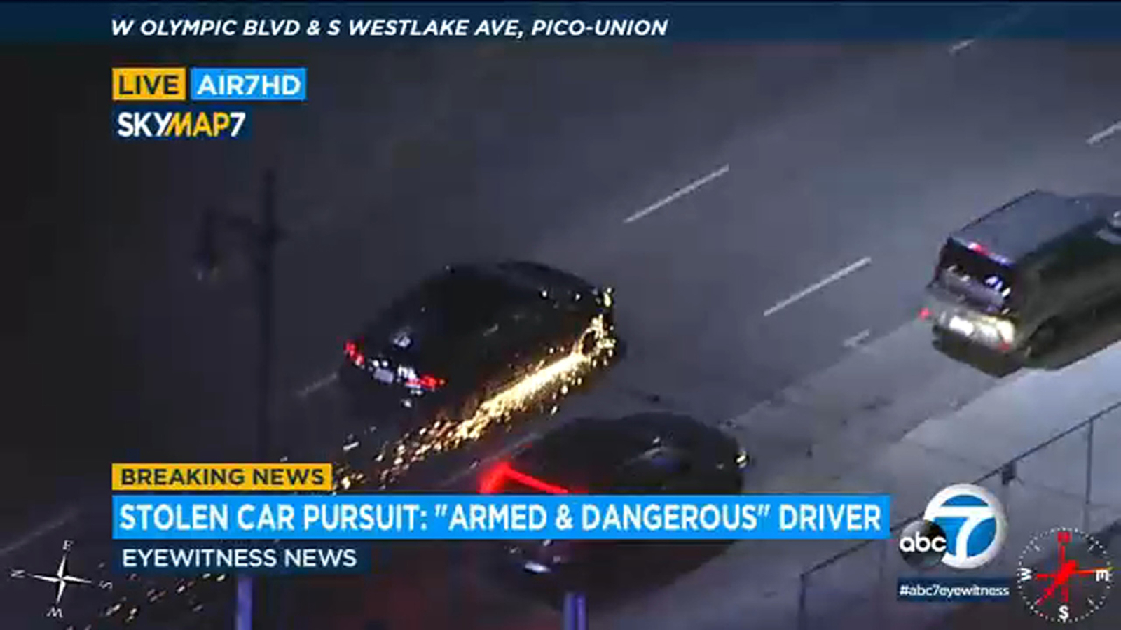Armed and Dangerous Suspect Arrested After Lengthy LA Police Chase.