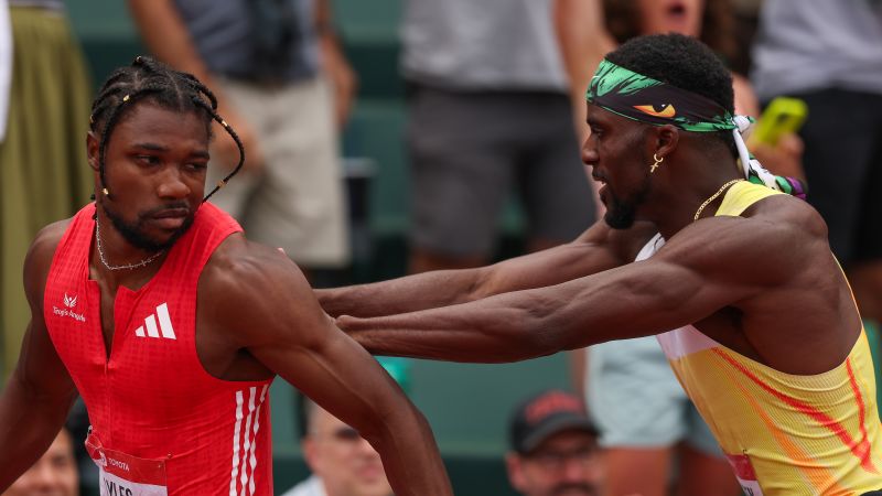 Featured image for Tense 200m US Championships Final Ends in Shove Between Noah Lyles and Kenny Bednarek