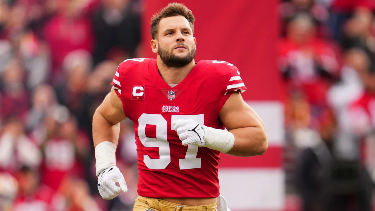 Nick Bosa optimistic about contract extension with 49ers ahead of training camp.