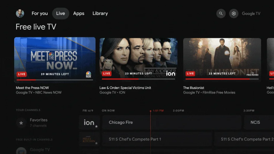 Google TV Offers 800+ Free Streaming Channels with Live Guide