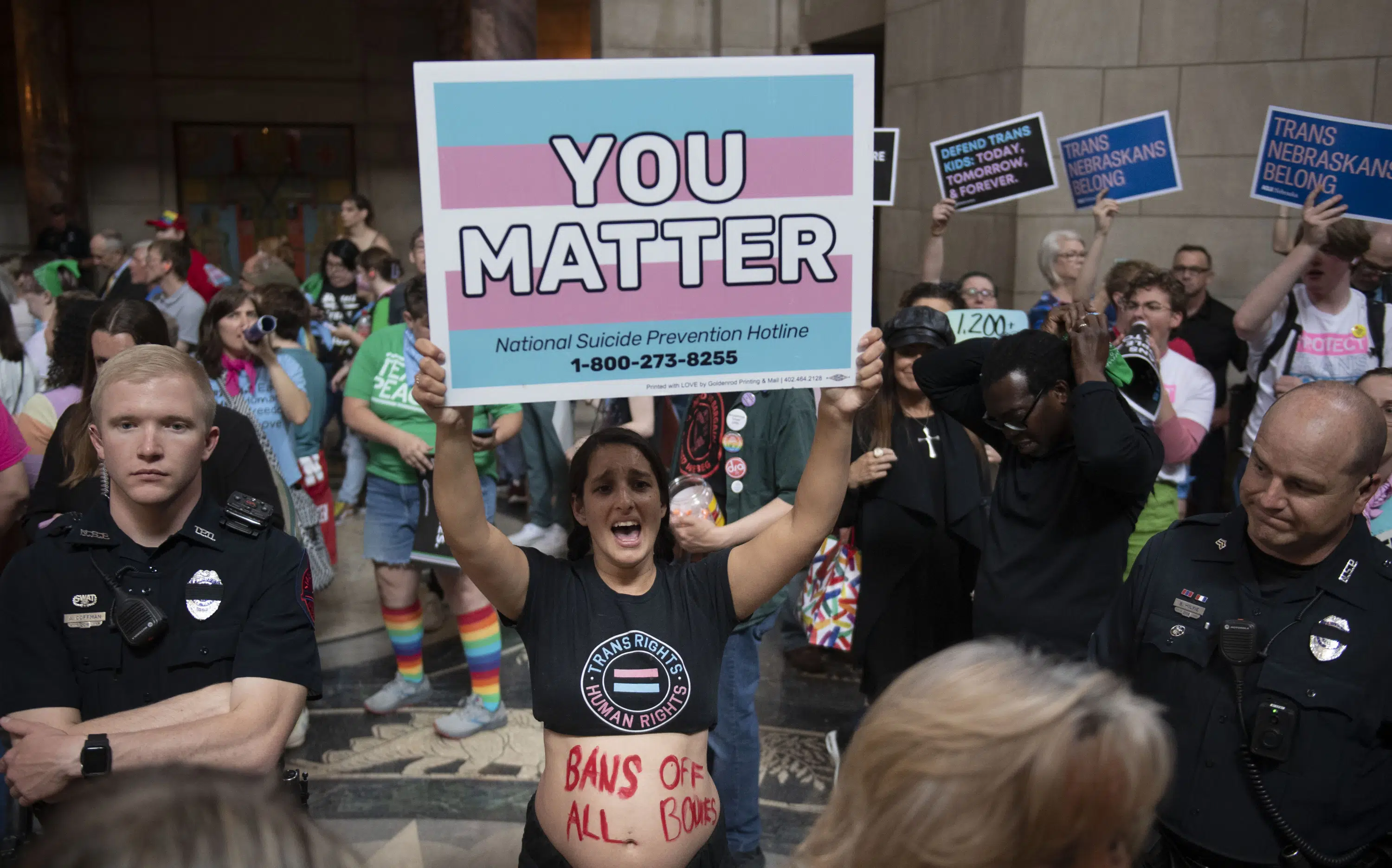 Nebraska enacts 12-week abortion and transgender care restrictions for minors.