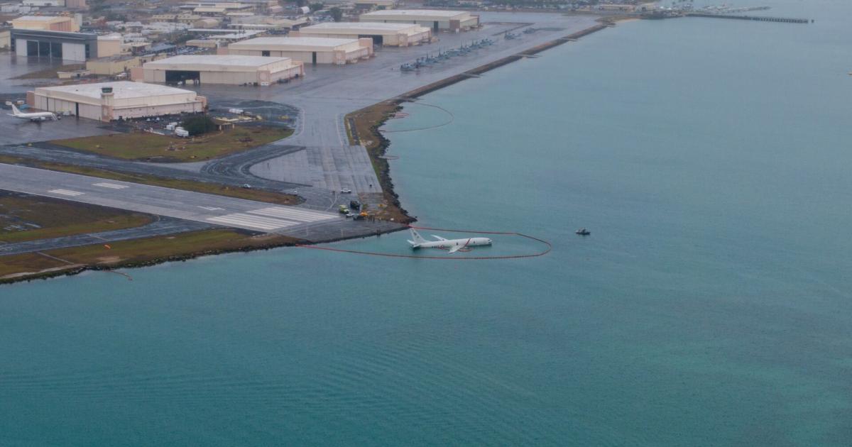 Navy Aircraft Safely Recovers After Overshooting Runway, Lands in Kaneohe Bay