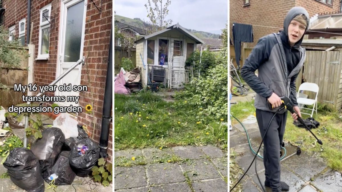Teen's Backyard Transformation Brings Joy to Mom's Depression Garden.