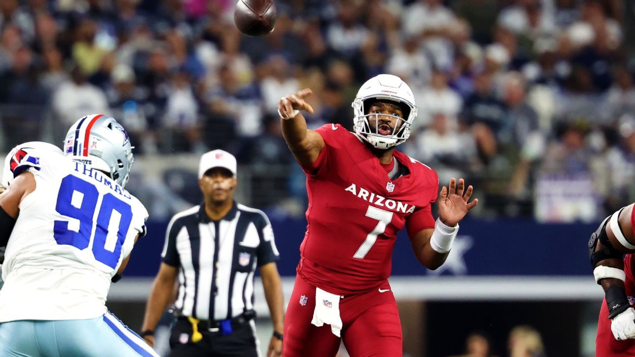 Cardinals to Start Brissett Against Seahawks as Murray Misses Game