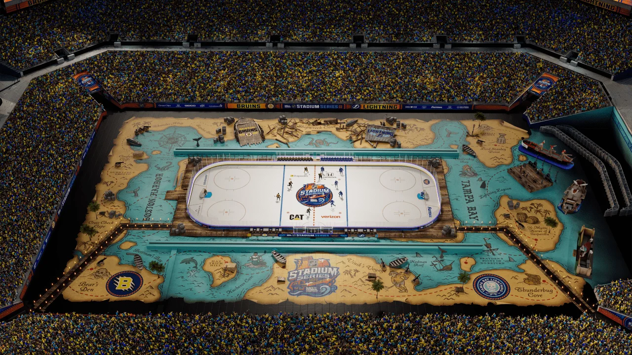 Pirate-themed treasure map to anchor Bruins–Lightning Stadium Series in Tampa