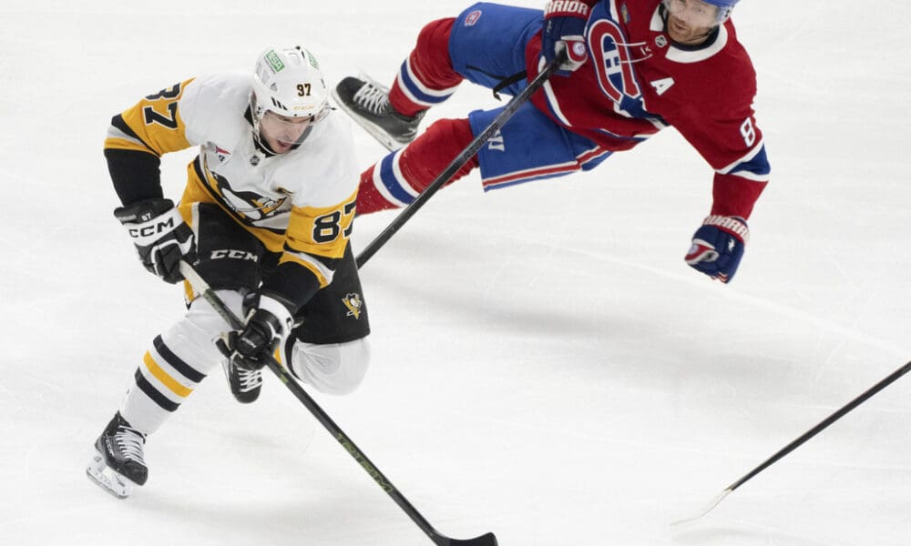 Featured image for Penguins Dominate Canadiens with Stellar Performances from Rust and Rakell