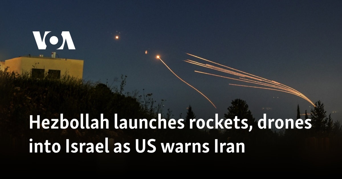 Hezbollah's Aggression: Rockets, Drones Launched at Israel as US Warns Iran
