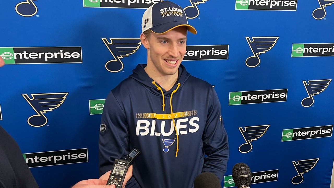 Blues' Dylan Holloway Returns After Neck Injury Scare
