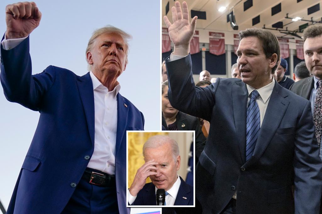 Trump maintains strong lead over DeSantis in GOP primary polls.