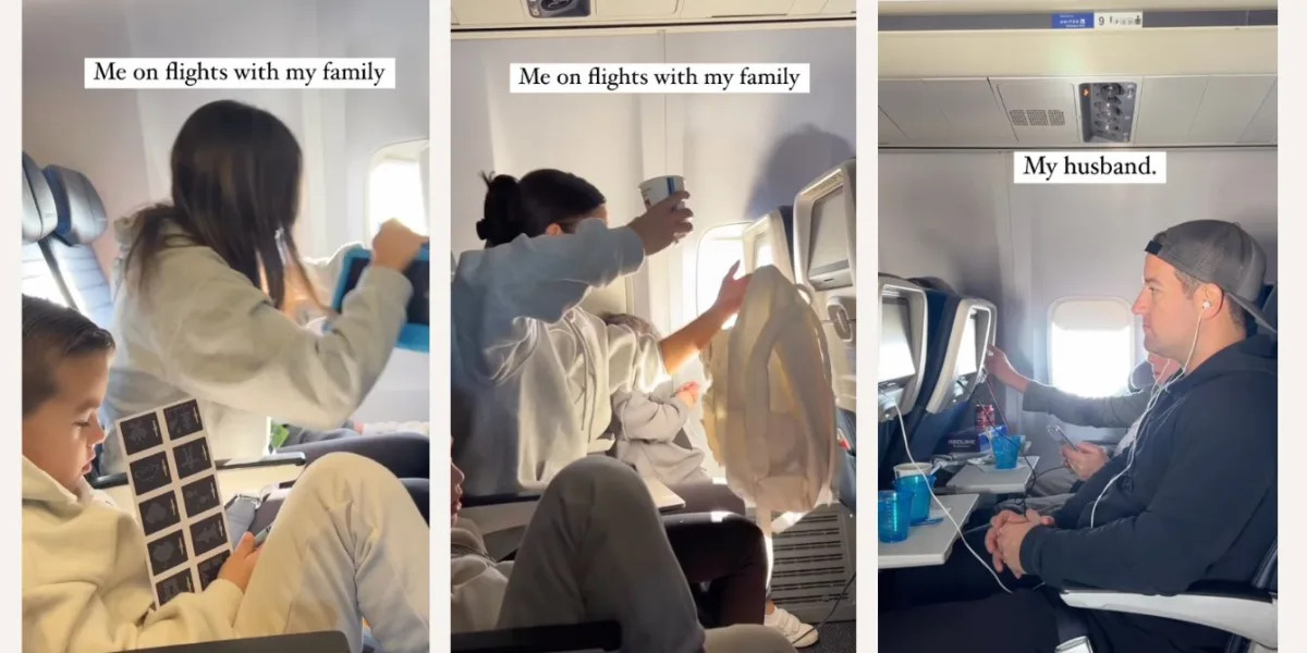 "Mom's Defense: Husband's Solo Flight Amidst Busy Mom Duties"