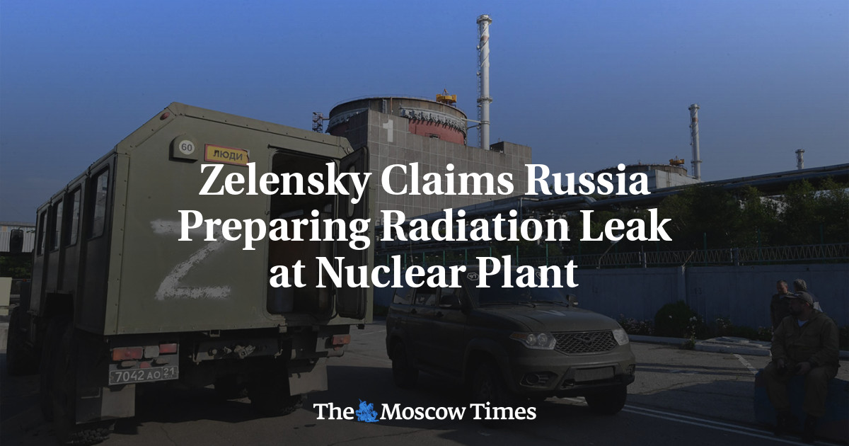 Zelensky accuses Russia of planning nuclear plant attack.