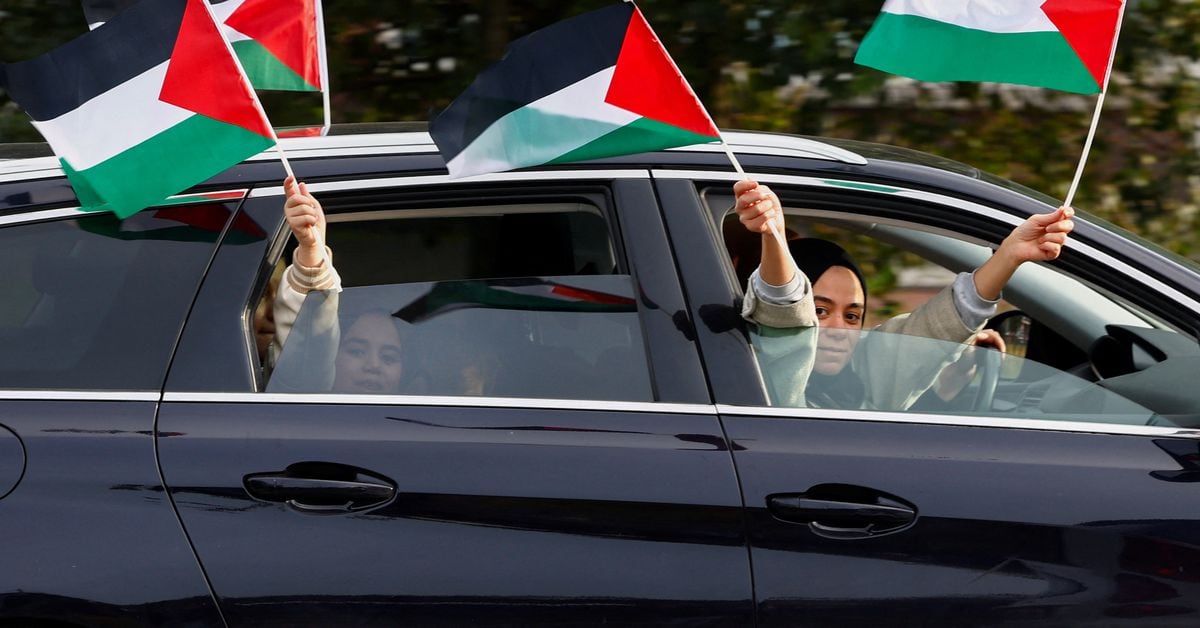 "Pro-Palestinian demonstrators demand ICC action for Gaza hospital bombing"