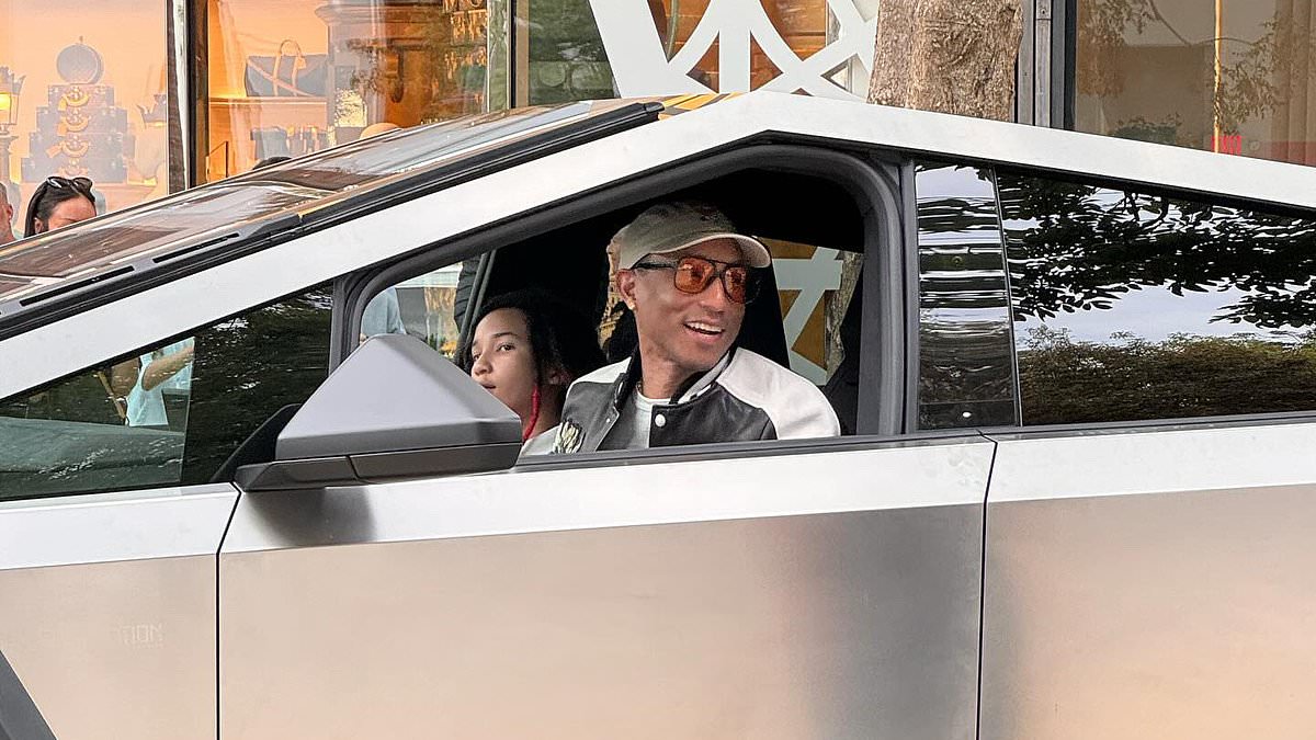 Pharrell Williams Struggles to Parallel Park His Cybertruck in Miami Spotlight