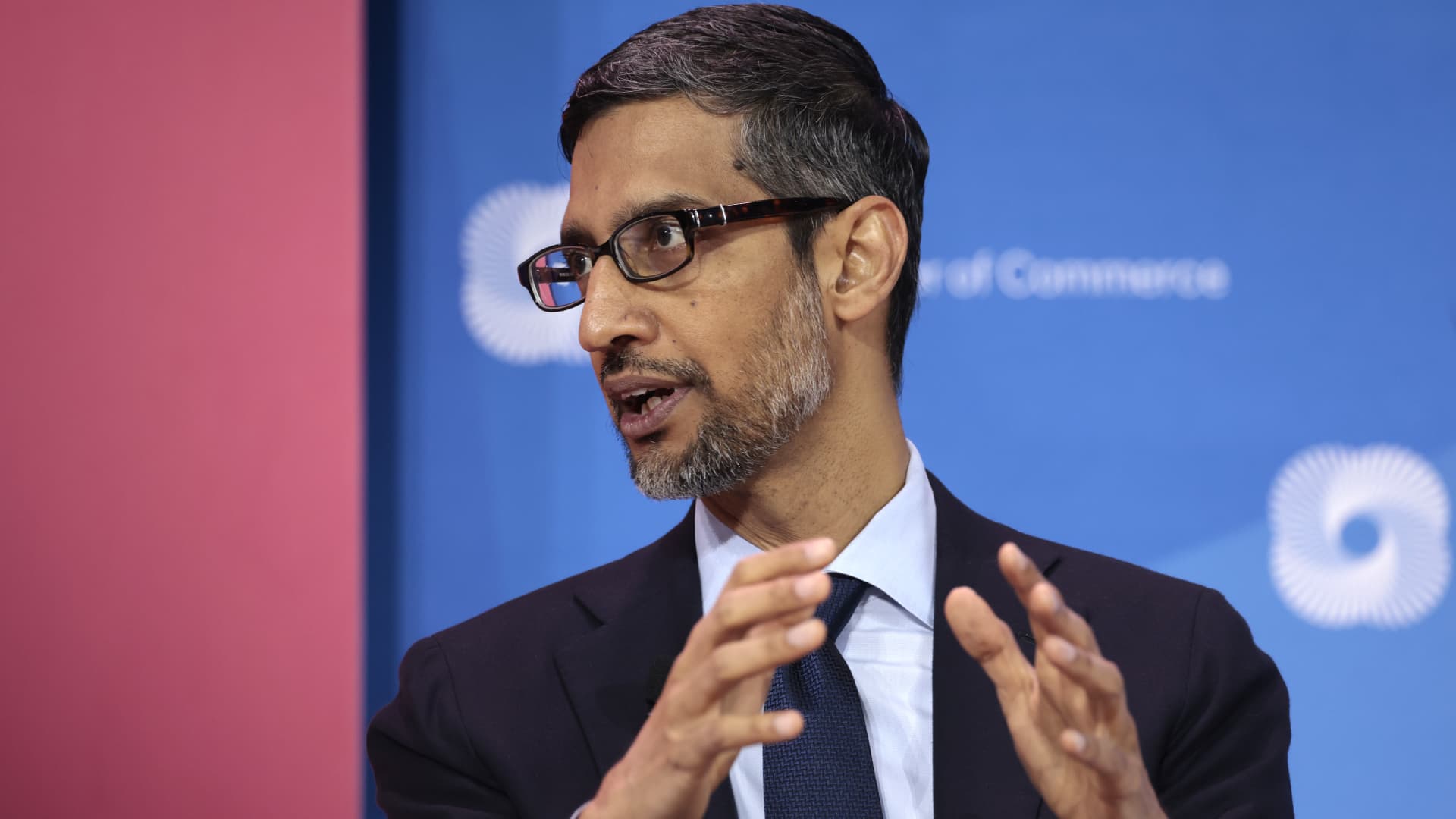 Google CEO Sundar Pichai cautions against unregulated AI acceleration.