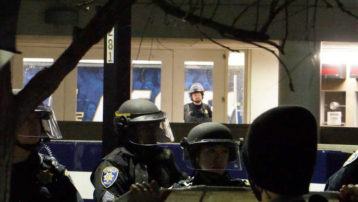 Conservative speaker events spark campus chaos and vandalism.