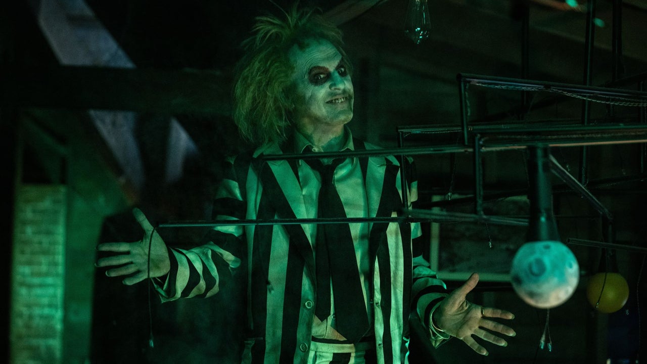 Featured image for "First Look: Michael Keaton, Winona Ryder, and Jenna Ortega in 'Beetlejuice 2' Sequel"