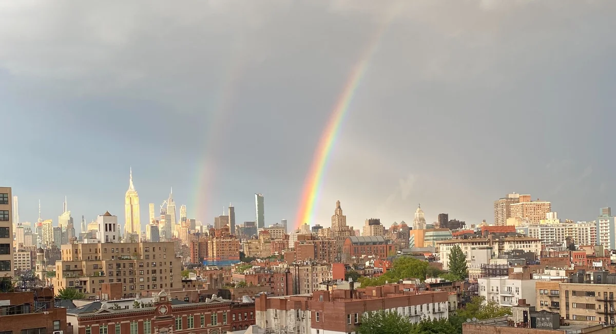 Featured image for "Symbolic Double Rainbow Shines Over NYC Skyline on 9/11 Anniversary"