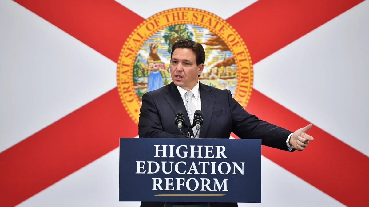 DeSantis takes legal action against Biden over college accreditation.