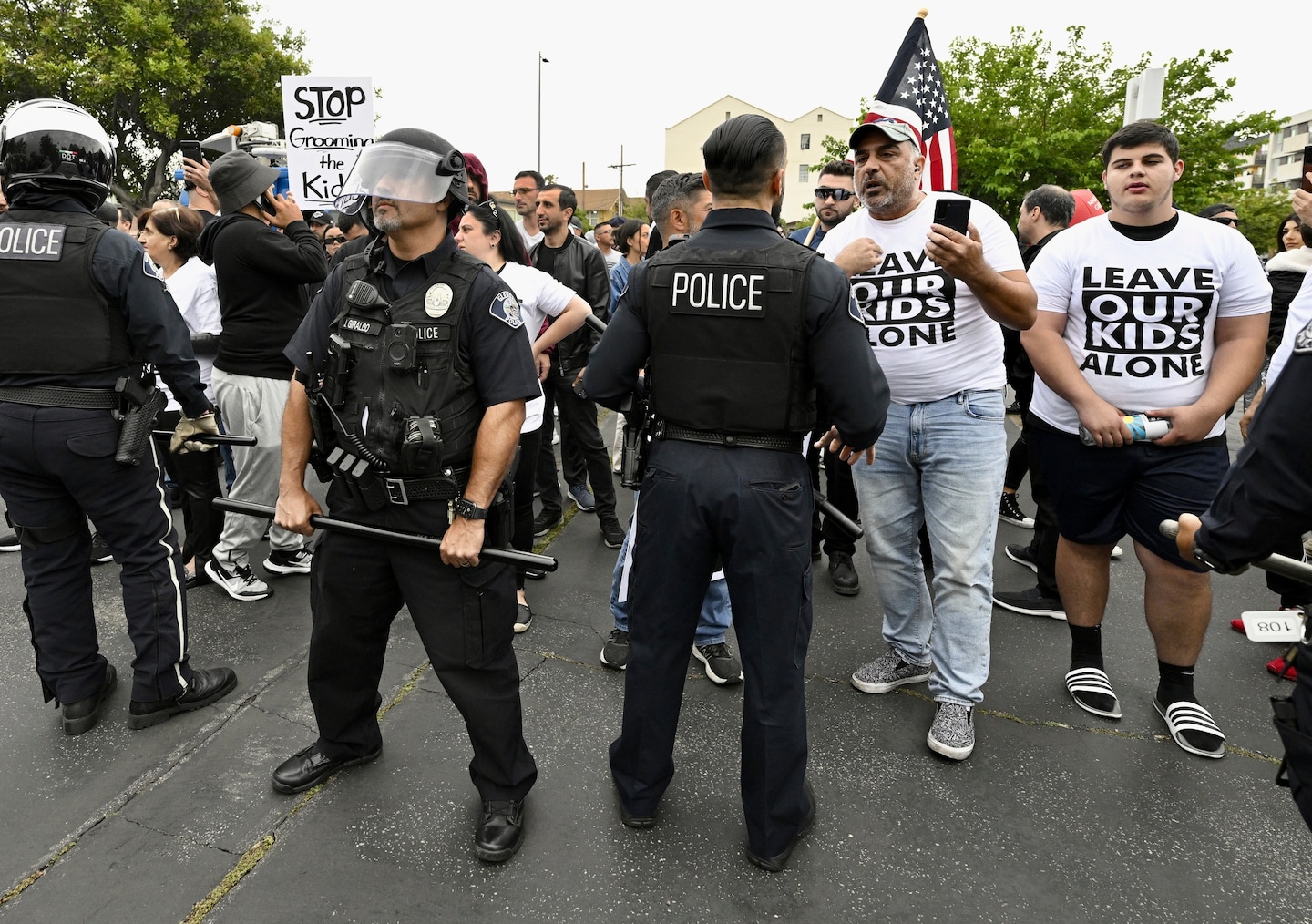 Violence erupts at California school board meeting over LGBTQ+ curriculum and Pride Month.