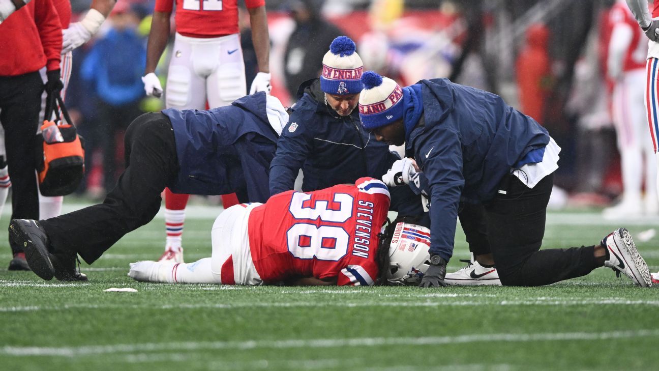 "Patriots' Rhamondre Stevenson sidelined for weeks with high ankle sprain"