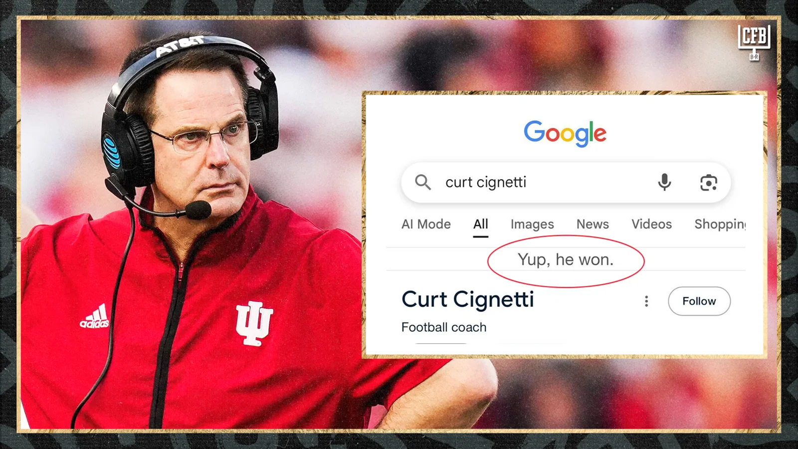 Google Declares Victory: Curt Cignetti Delivers Indiana's CFP Title