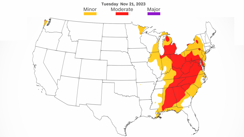Thanksgiving Week Storm Brings Travel Disruptions with Rain, Snow, and Severe Weather