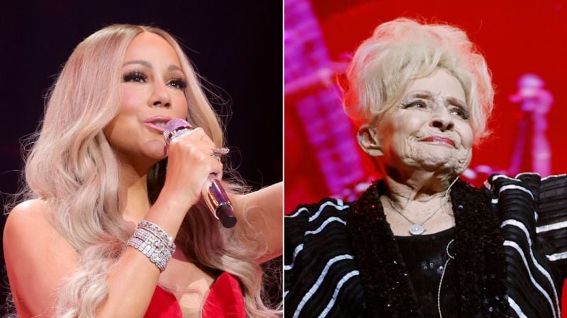 Featured image for Mariah Carey Honors Brenda Lee's Holiday Chart Success with Flowers