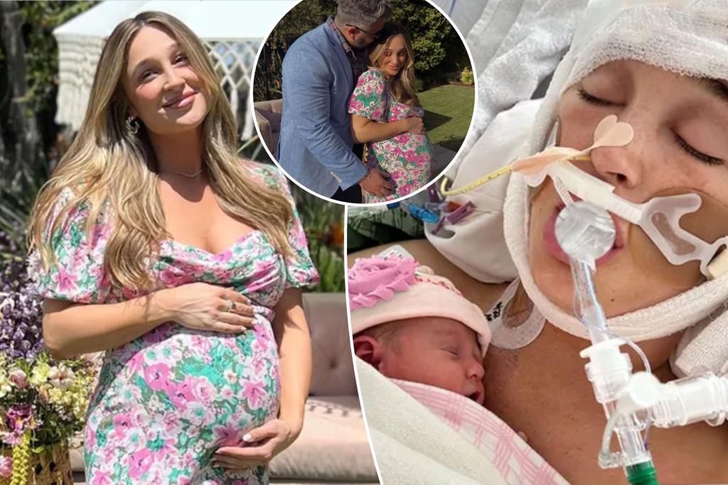 Pregnant influencer in coma after brain aneurysm rupture.