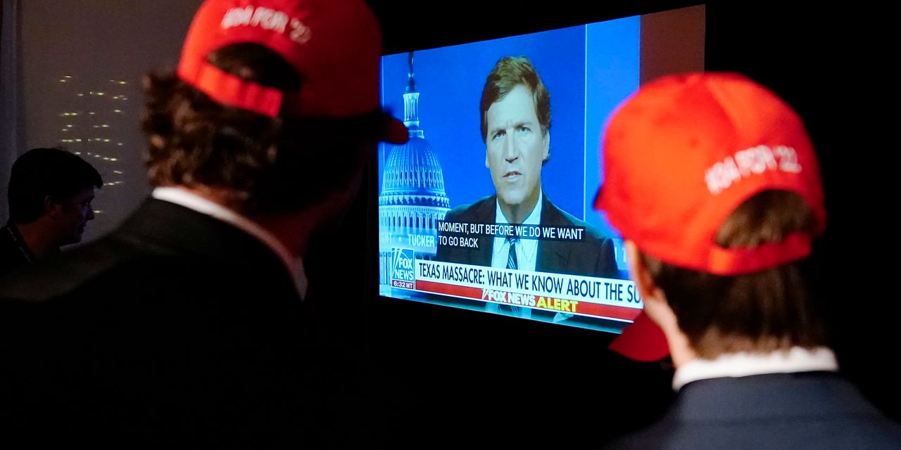 Featured image for The downfall of Tucker Carlson at Fox News.