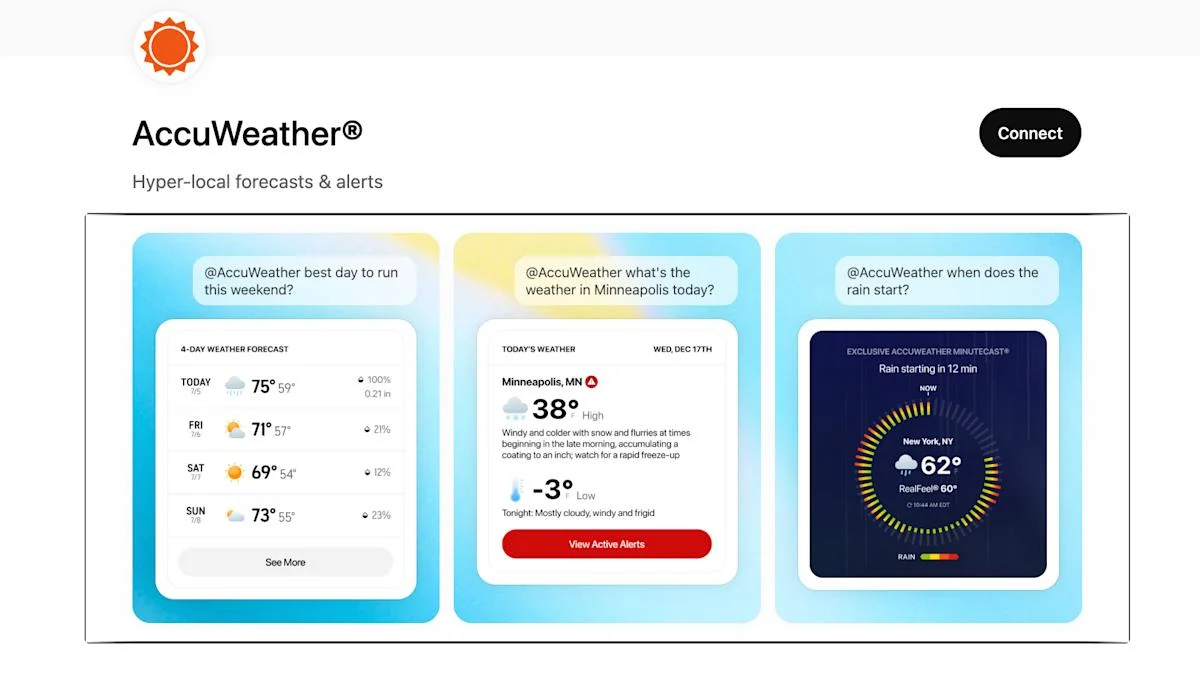 Forecasts in Chat: AccuWeather Joins ChatGPT