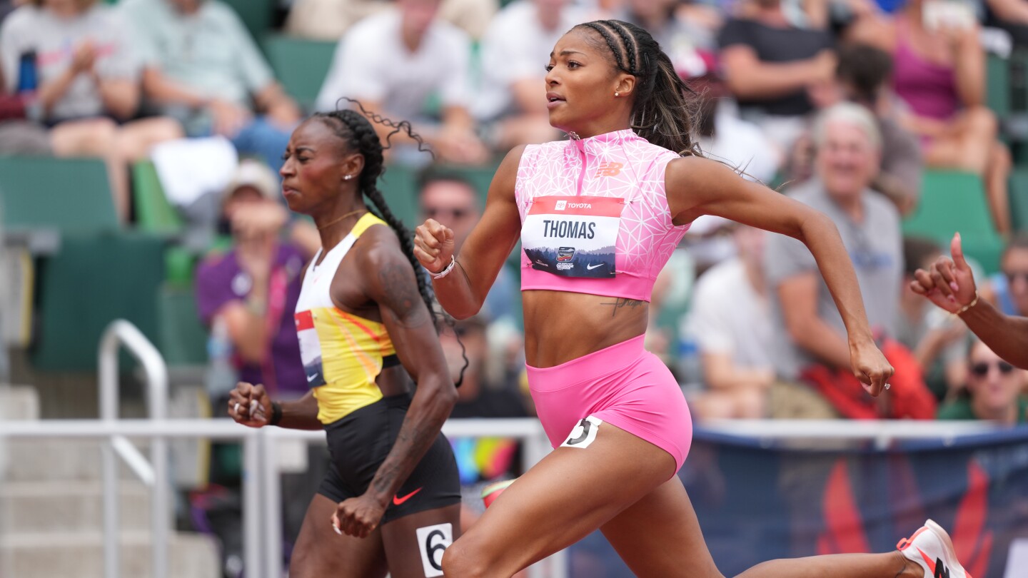 Featured image for Olympic 200m Champion Gabby Thomas to Miss World Championships Due to Achilles Injury