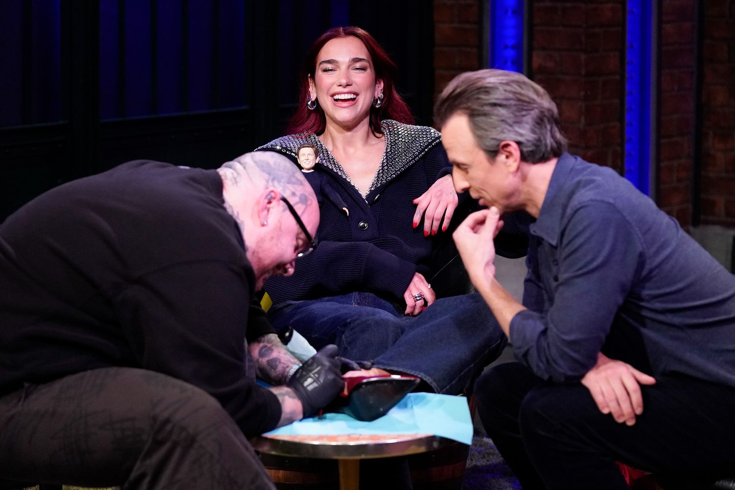 "Dua Lipa and Seth Meyers' Wild Night: Shots, Tattoos, and Bathroom Naps"