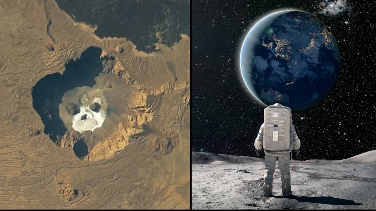 Featured image for Astronaut's Haunting Encounter: Giant Skull Gazes Back From Earth