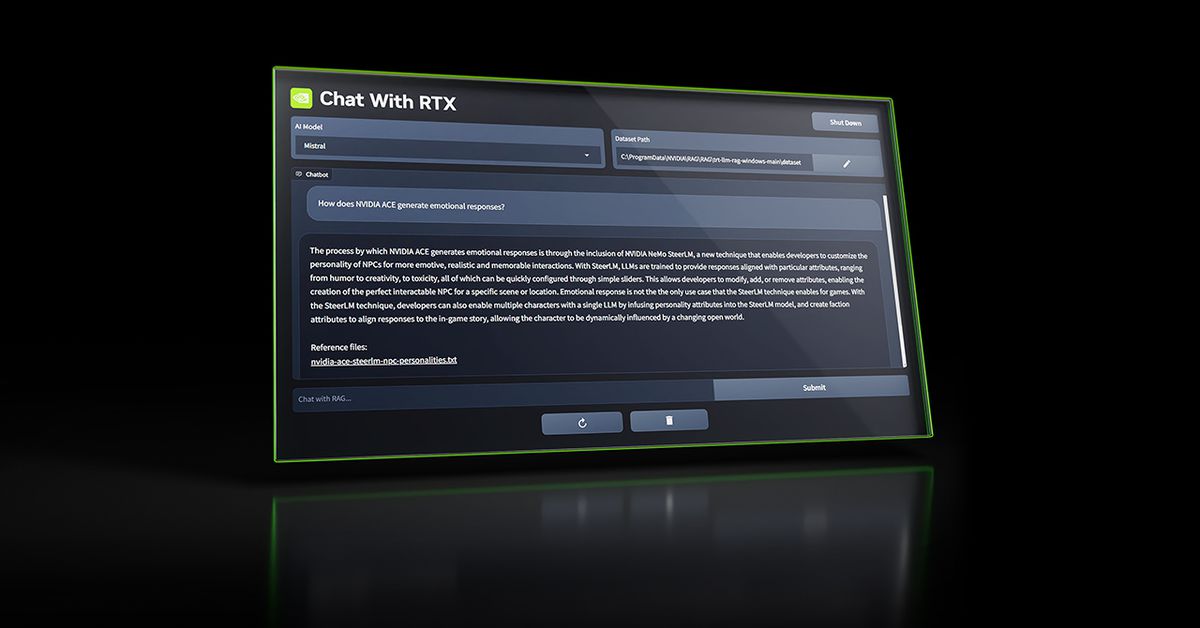 Featured image for "Nvidia's Chat with RTX: Personalized Local AI Chatbot for Your PC"