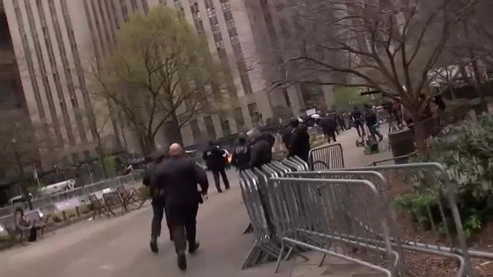 Featured image for "Protester Sets Himself Ablaze Near NYC Courthouse During Trump Trial"