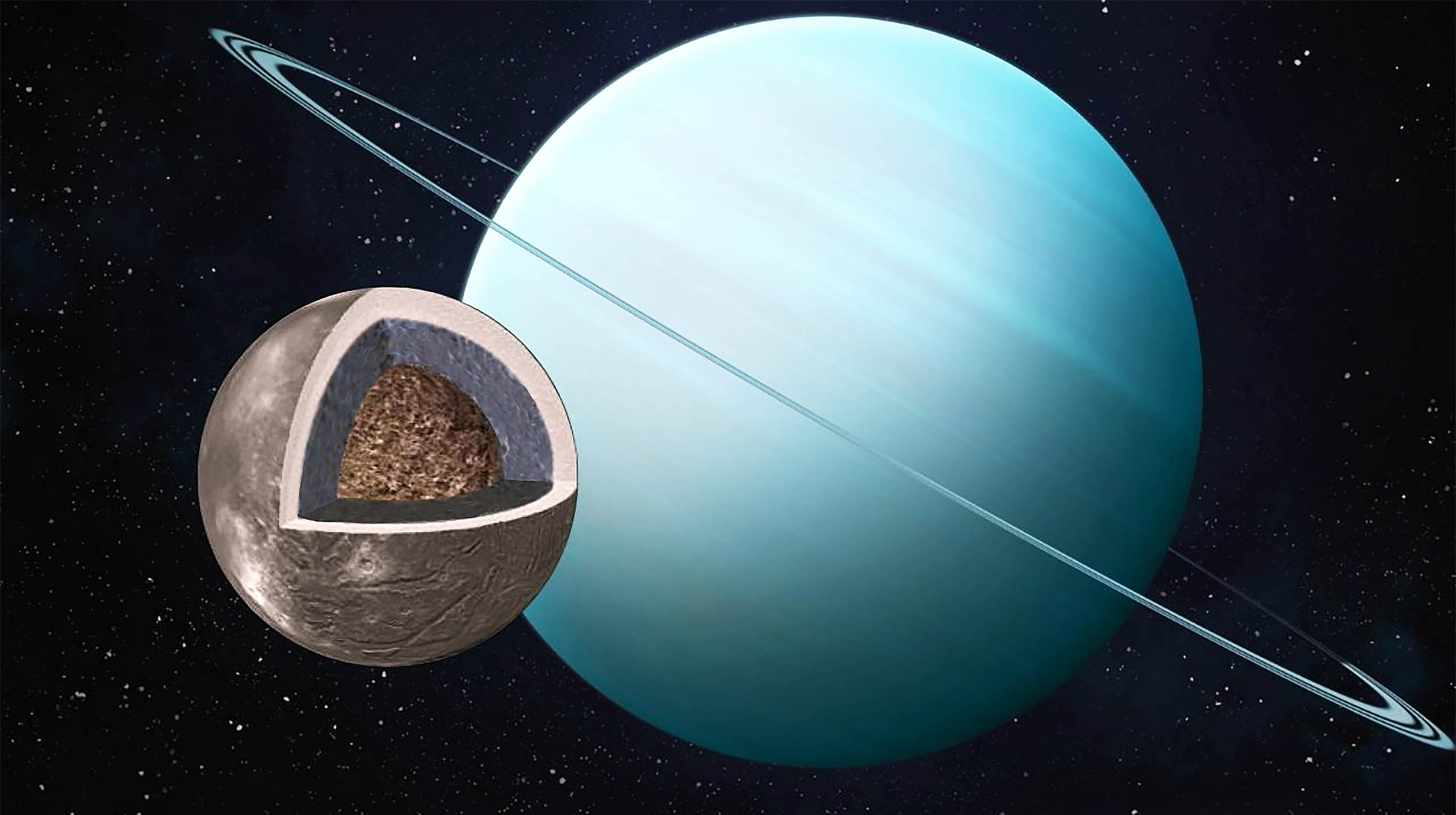 Featured image for Potential Deep Subsurface Oceans on Uranus's Moon Ariel and Other Ocean Worlds