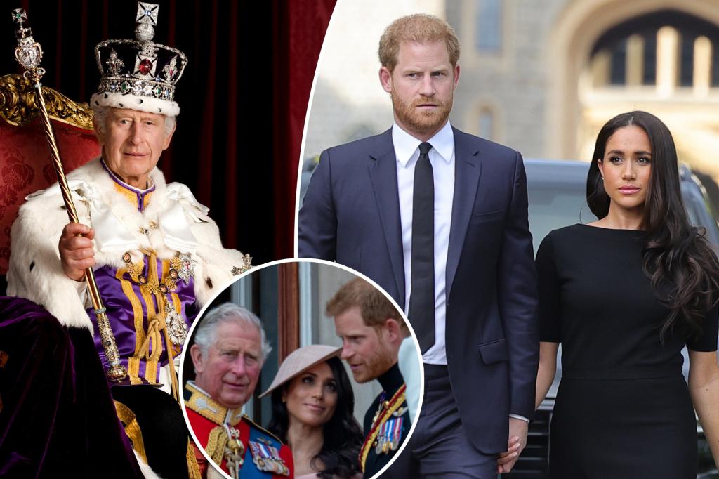 King Charles seeks reconciliation with Harry and Meghan amidst family tensions.