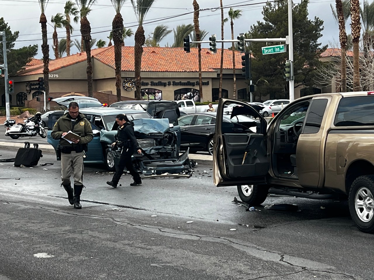 6 injured in fatal crash in west Las Vegas valley.