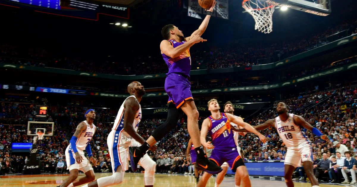Suns soar past 76ers with dominant fourth quarter performance.