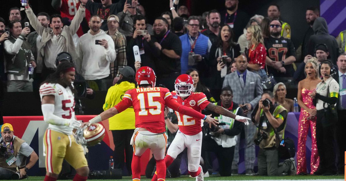 Featured image for "Super Bowl LVIII: Mahomes' Game-Winning Drive and Hardman's Winning TD Revelation"