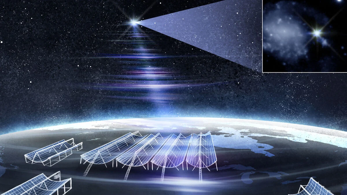 Featured image for Scientists Detect Brightest Fast Radio Burst Ever from Nearby Galaxy