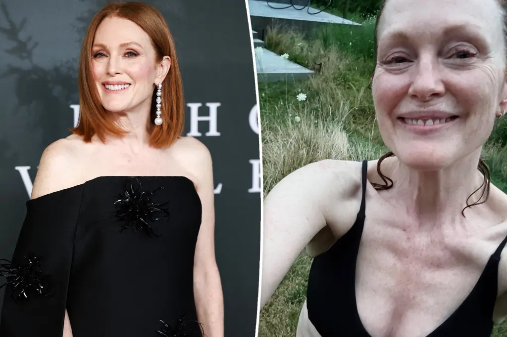 Featured image for Julianne Moore Celebrates Confidence with a Makeup-Free Bikini Selfie